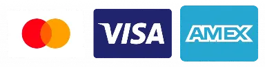 Formas de pago aceptadas: VISA, MasterCard, Amex
